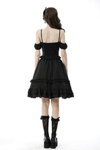 Load image into Gallery viewer, Gothic lolita big bowknot cold shoulder top TW405