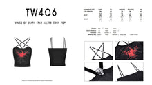 Load image into Gallery viewer, Wings of death star halter crop top TW406