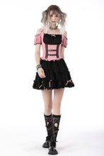 Load image into Gallery viewer, Beautiful Warrior pink black off shoulder top TW419