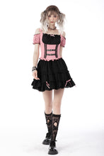 Load image into Gallery viewer, Beautiful Warrior pink black off shoulder top TW419