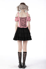 Load image into Gallery viewer, Beautiful Warrior pink black off shoulder top TW419