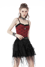 Load image into Gallery viewer, Punk red stripe strap top TW422