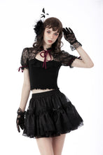 Load image into Gallery viewer, Gothic red velvet ribbon bandage top TW432