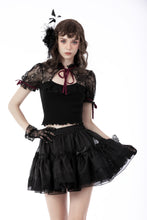Load image into Gallery viewer, Gothic red velvet ribbon bandage top TW432