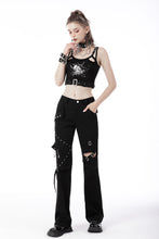 Load image into Gallery viewer, Punk devil fish cutout crop top TW435