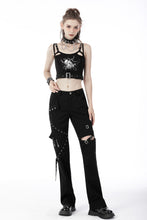 Load image into Gallery viewer, Punk devil fish cutout crop top TW435
