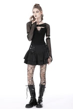 Load image into Gallery viewer, Rebel girl net lace up top TW443