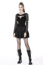 Load image into Gallery viewer, Rebel girl net lace up top TW443