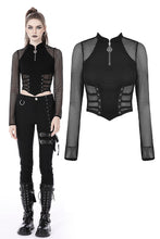 Load image into Gallery viewer, Punk locomotive sexy net wrap waist top TW447