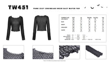 Load image into Gallery viewer, Punk sexy shrinkage mesh easy match top TW451