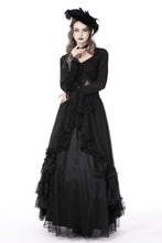 Load image into Gallery viewer, Gothic luxe lace see-through belly sexy top TW452