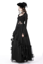 Load image into Gallery viewer, Gothic luxe lace see-through belly sexy top TW452