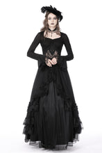 Load image into Gallery viewer, Gothic luxe lace see-through belly sexy top TW452