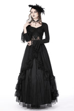 Load image into Gallery viewer, Gothic luxe lace see-through belly sexy top TW452