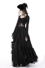 Load image into Gallery viewer, Gothic luxe lace see-through belly sexy top TW452