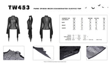 Load image into Gallery viewer, Punk spider mesh exaggerated sleeves top TW453