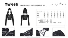 Load image into Gallery viewer, Punk decadent shredded hooded top TW460