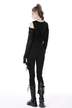 Load image into Gallery viewer, Punk decadent shredded hooded top TW460