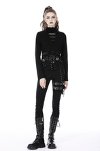 Load image into Gallery viewer, Punk hollow out sexy net metal top TW461