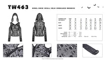 Load image into Gallery viewer, Rebel rock skull cold shoulder hoodies TW463