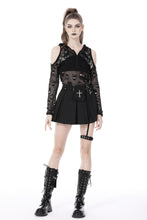 Load image into Gallery viewer, Rebel rock skull cold shoulder hoodies TW463