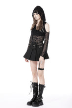 Load image into Gallery viewer, Rebel rock skull cold shoulder hoodies TW463