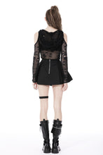 Load image into Gallery viewer, Rebel rock skull cold shoulder hoodies TW463