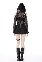 Load image into Gallery viewer, Rebel rock skull cold shoulder hoodies TW463