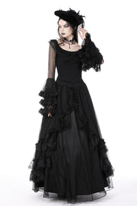 Gothic princess layered frilly sleeves sexy top TW465