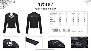 Punk torn T-shirt TW467