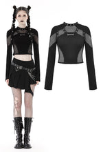 Load image into Gallery viewer, Punk mesh hollow out T-shirt TW470