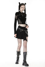 Load image into Gallery viewer, Punk mesh hollow out T-shirt TW470
