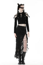 Load image into Gallery viewer, Punk rock lace up off-shoulder T-shirt TW479
