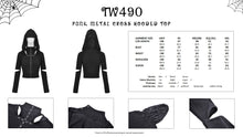 Load image into Gallery viewer, Punk metal cross hooded top TW490