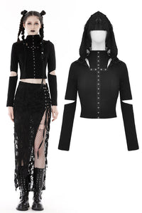 Punk metal cross hooded top TW490