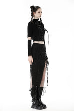 Load image into Gallery viewer, Punk metal cross hooded top TW490