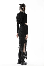 Load image into Gallery viewer, Punk metal cross hooded top TW490