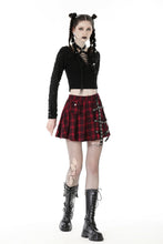 Load image into Gallery viewer, Punk torn lace up T-shirt TW491