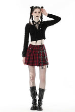 Load image into Gallery viewer, Punk torn lace up T-shirt TW491