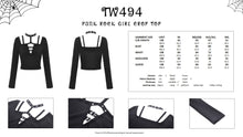 Load image into Gallery viewer, Punk rock girl crop top TW494
