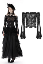 Load image into Gallery viewer, Gothic sexy off shoulder lace T-shirt TW508