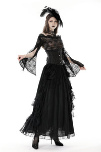Gothic sexy off shoulder lace T-shirt TW508