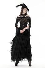 Load image into Gallery viewer, Gothic sexy off shoulder lace T-shirt TW508