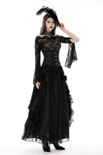 Load image into Gallery viewer, Gothic sexy off shoulder lace T-shirt TW508