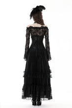 Load image into Gallery viewer, Gothic sexy off shoulder lace T-shirt TW508