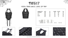 Load image into Gallery viewer, Punk torn hole lace up top TW517