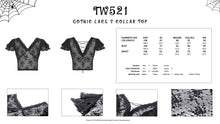 Load image into Gallery viewer, Gothic lace V collar top TW521