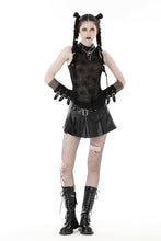 Load image into Gallery viewer, Punk spider mesh sleeveless top TW523