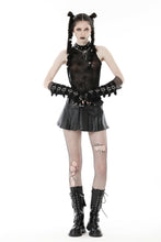 Load image into Gallery viewer, Punk spider mesh sleeveless top TW523