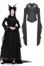 Load image into Gallery viewer, Gothic big sleeves sexy shouler top TW528
